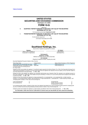 Thumbnail Southland Holdings 10-Q Quarterly Report FY2025 