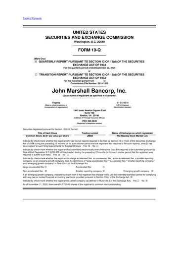 Thumbnail John Marshall Bancorp 10-Q Quarterly Report FY2025 