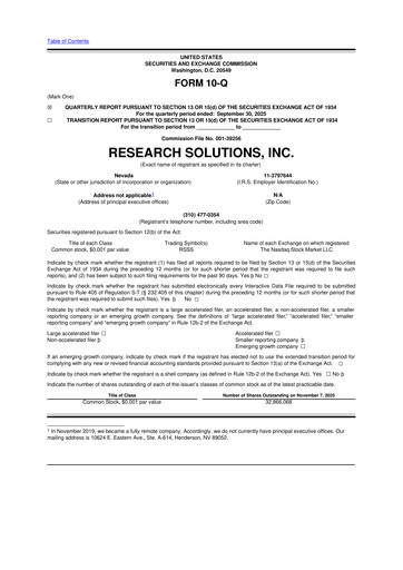 Thumbnail Research Solutions 10-Q Quarterly Report FY2026 