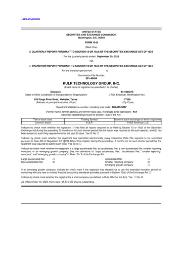Miniature KULR Technology Group 10-Q Rapport trimestriel 2025 