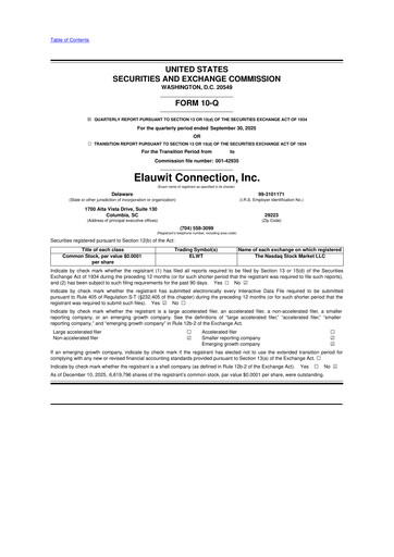 Thumbnail Elauwit Connection 10-Q Quarterly Report FY 