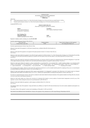 Thumbnail Hurco Companies 10-K Annual Report 2025