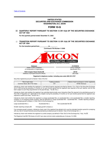 Vorschaubild AMCON Distributing Company 10-Q Quartalsbericht 2026 