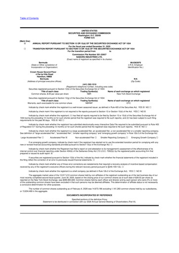 Thumbnail Nabors Industries
 10-K Annual Report 2025