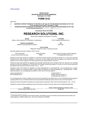 Thumbnail Research Solutions 10-Q Quarterly Report FY2026 