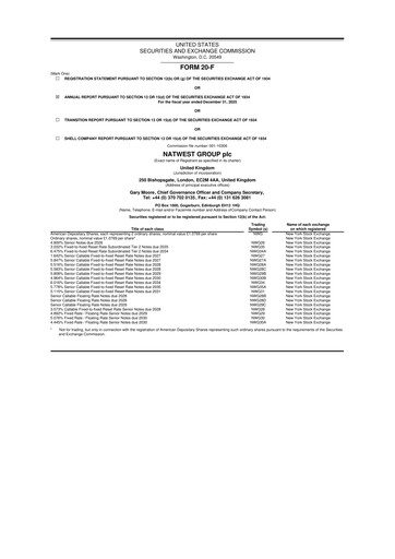 Miniature NatWest Group 20-F Rapport annuel 2025