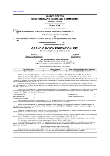 Thumbnail Grand Canyon Education 10-K Annual Report 2025
