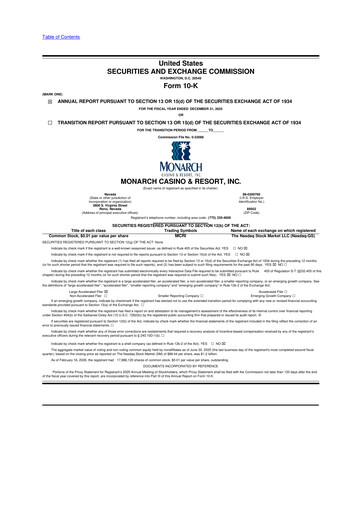 Thumbnail Monarch Casino & Resort 10-K Annual Report 2025