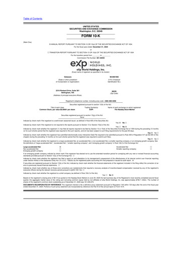 Thumbnail eXp World Holdings
 10-K Annual Report 2025