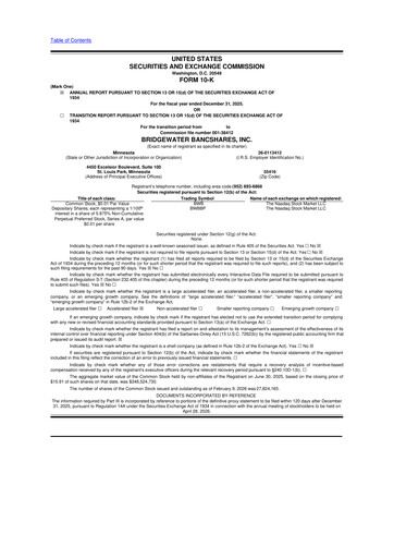 Thumbnail Bridgewater Bancshares 10-K Annual Report 2025