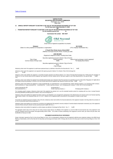 Thumbnail Old Second Bancorp 10-K Annual Report 2025
