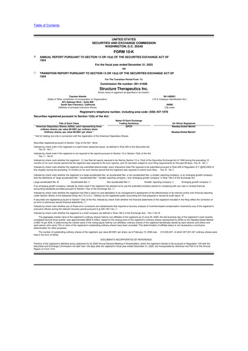 Thumbnail Structure Therapeutics 10-K Annual Report 