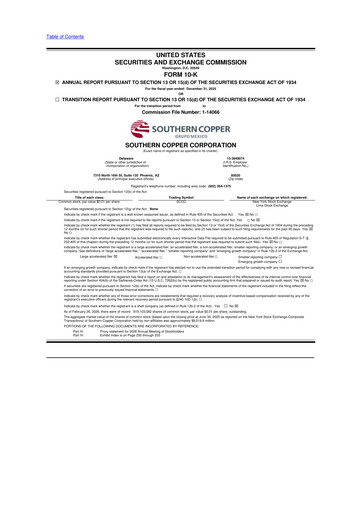 Thumbnail Southern Copper 10-K Annual Report 2025