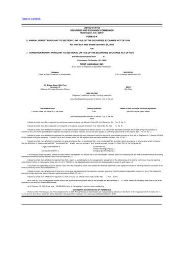 Thumbnail First Hawaiian Bank
 10-K Annual Report 2025