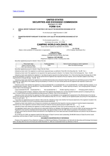 Thumbnail Camping World
 10-K Annual Report 2025