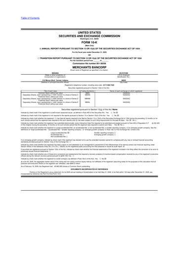 Thumbnail Merchants Bancorp 10-K Annual Report 2025