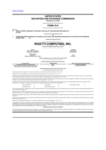 Miniature Rigetti Computing 10-K Rapport annuel 