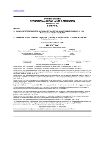 Thumbnail Allient 10-K Annual Report 2025