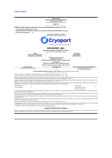 Thumbnail CryoPort 10-K Annual Report 2025