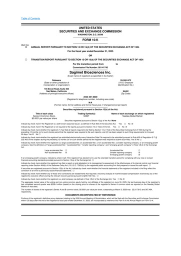 Thumbnail Sagimet Biosciences 10-K Annual Report 