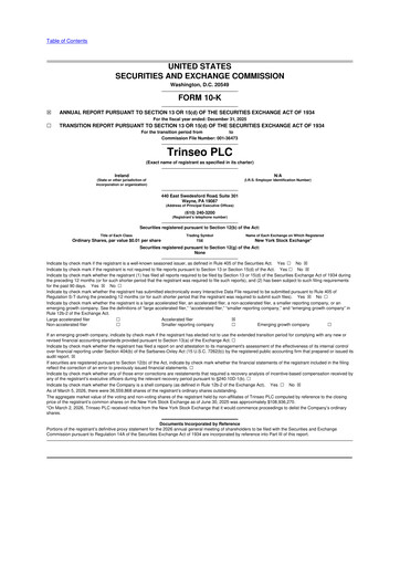 Thumbnail Trinseo 10-K Annual Report 2025