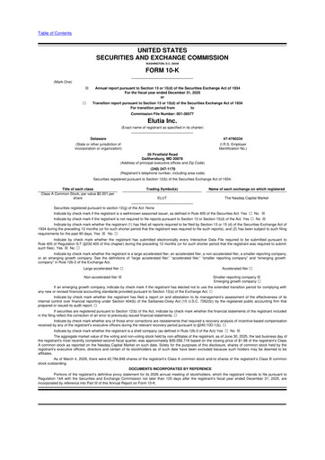 Vorschaubild Elutia 10-K Jahresbericht 2025