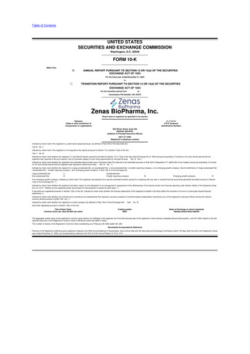 Thumbnail Zenas BioPharma 10-K Annual Report 