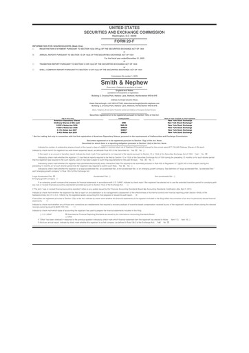 Miniature Smith & Nephew
 20-F Rapport annuel 2025