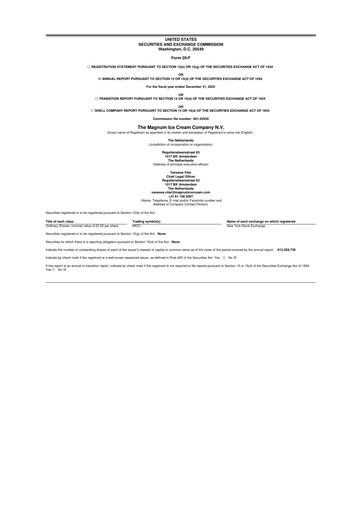 Thumbnail The Magnum Ice Cream Company 20-F Annual Report 2025