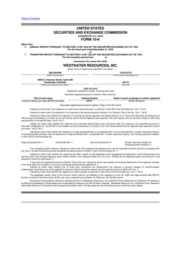 Thumbnail Westwater Resources
 10-K Annual Report 2025