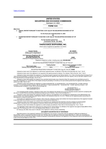 Vorschaubild Theravance Biopharma
 10-K Jahresbericht 2025