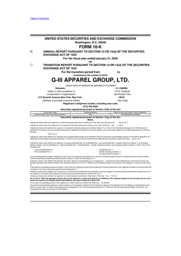 Vorschaubild G-III Apparel Group 10-K Jahresbericht 2025