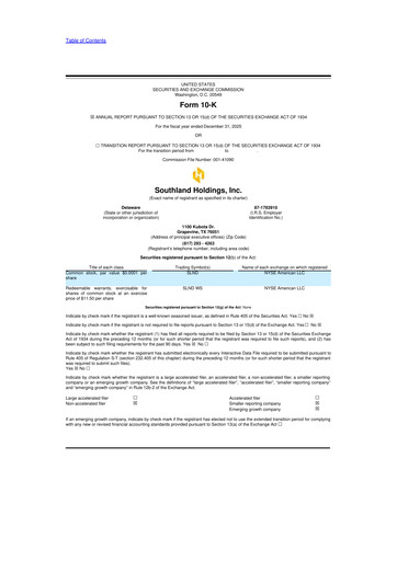 Thumbnail Southland Holdings 10-K Annual Report 2025