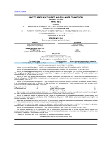 Thumbnail Soligenix 10-K Annual Report 2025