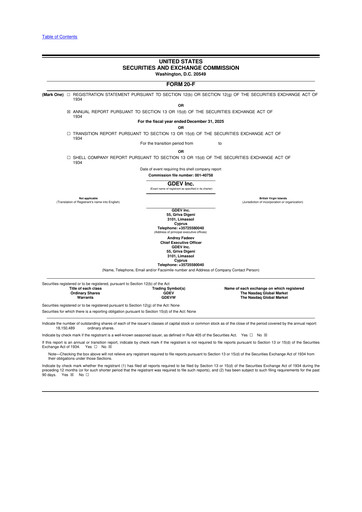 Thumbnail GDEV Inc. 20-F Annual Report 