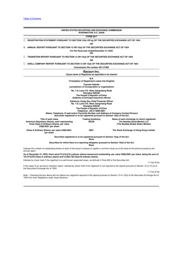 Thumbnail Baozun 20-F Annual Report 