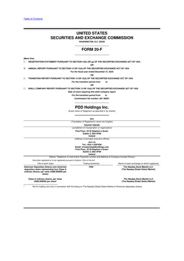 Thumbnail PDD Holdings (Pinduoduo) 20-F Annual Report 