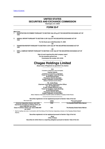 Thumbnail Chagee 20-F Annual Report 