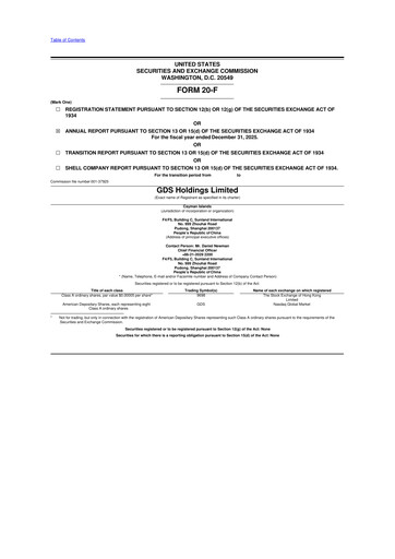 Thumbnail GDS Holdings 20-F Annual Report 