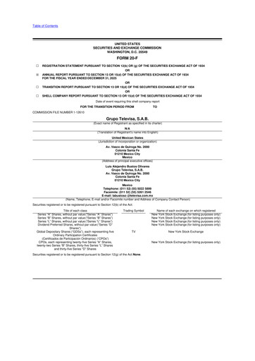 Thumbnail Televisa 20-F Annual Report 2025
