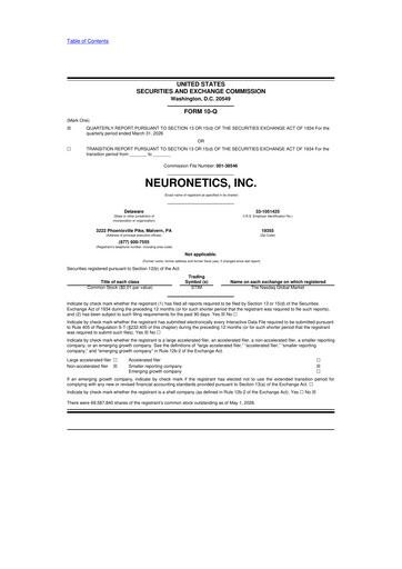 Thumbnail Neuronetics 10-Q Quarterly Report FY 