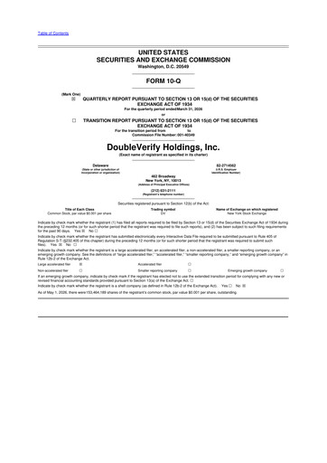 Thumbnail DoubleVerify 10-Q Quarterly Report FY2026 