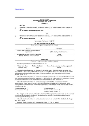 Thumbnail The ONE Group Hospitality 10-Q Quarterly Report FY2026 