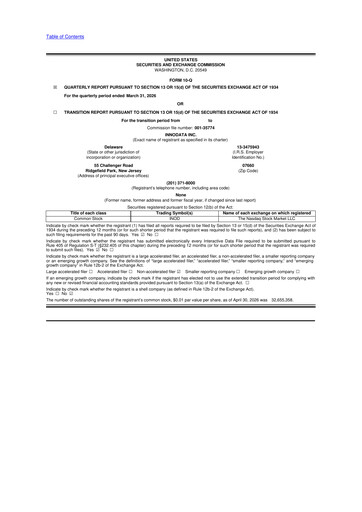 Thumbnail Innodata 10-Q Quarterly Report FY2026 