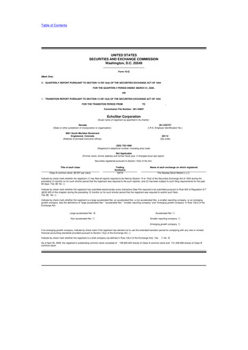 Thumbnail EchoStar 10-Q Quarterly Report FY 
