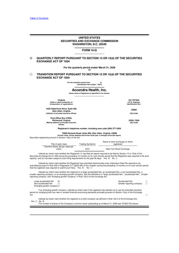 Thumbnail Owens & Minor

 10-Q Quarterly Report FY2026 