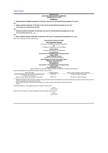 Thumbnail TAL Education Group 20-F Annual Report 2026