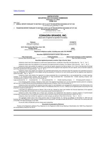 Thumbnail Conagra Brands
 10-K Annual Report 2026