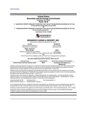 Thumbnail Monarch Casino & Resort 10-Q Quarterly Report FY2026 