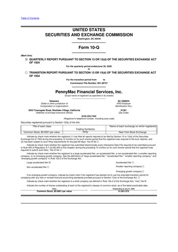 Thumbnail PennyMac Financial Services 10-Q Quarterly Report FY2026 